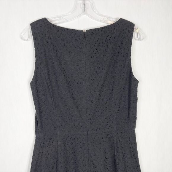 Brooks Brothers Size 8 Dress Black Lace Lined Shift Sleeveless Knee Length 446 - Picture 5 of 8